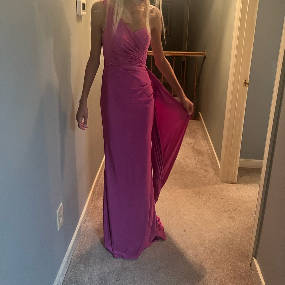 Pink dress with purple tint pageant/prom dress with tags. NWT tried on once.